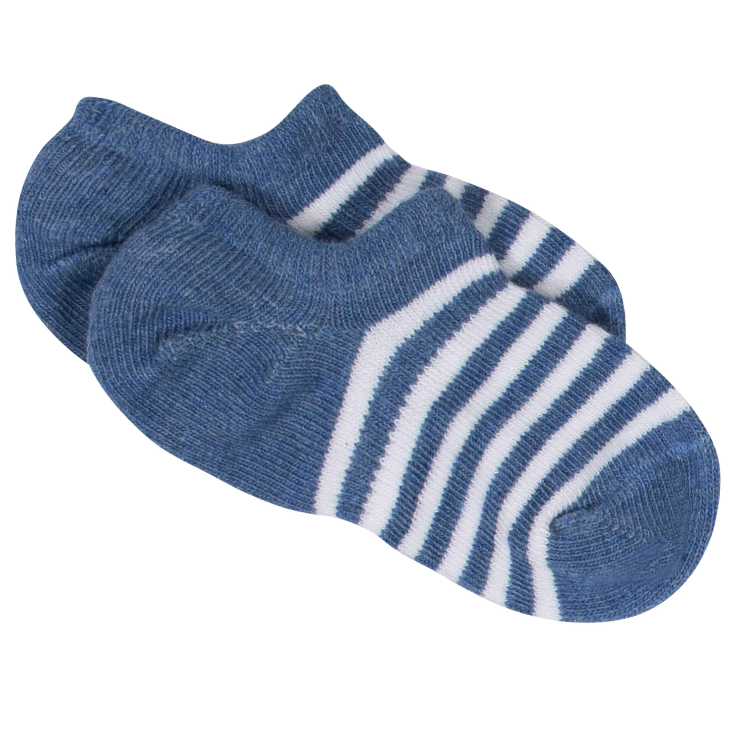 8-Pack Baby Boys' Stripes Wiggle-Proof® No Show Socks