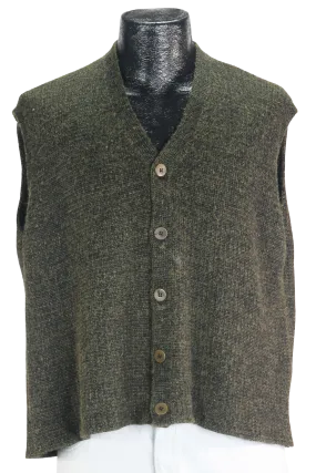 90s Inis Meain Olive/Gray Sweater Vest           M