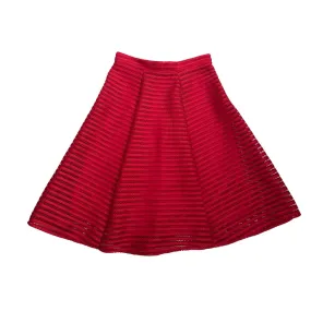 A Line Mesh Skirt Red SIZE 10