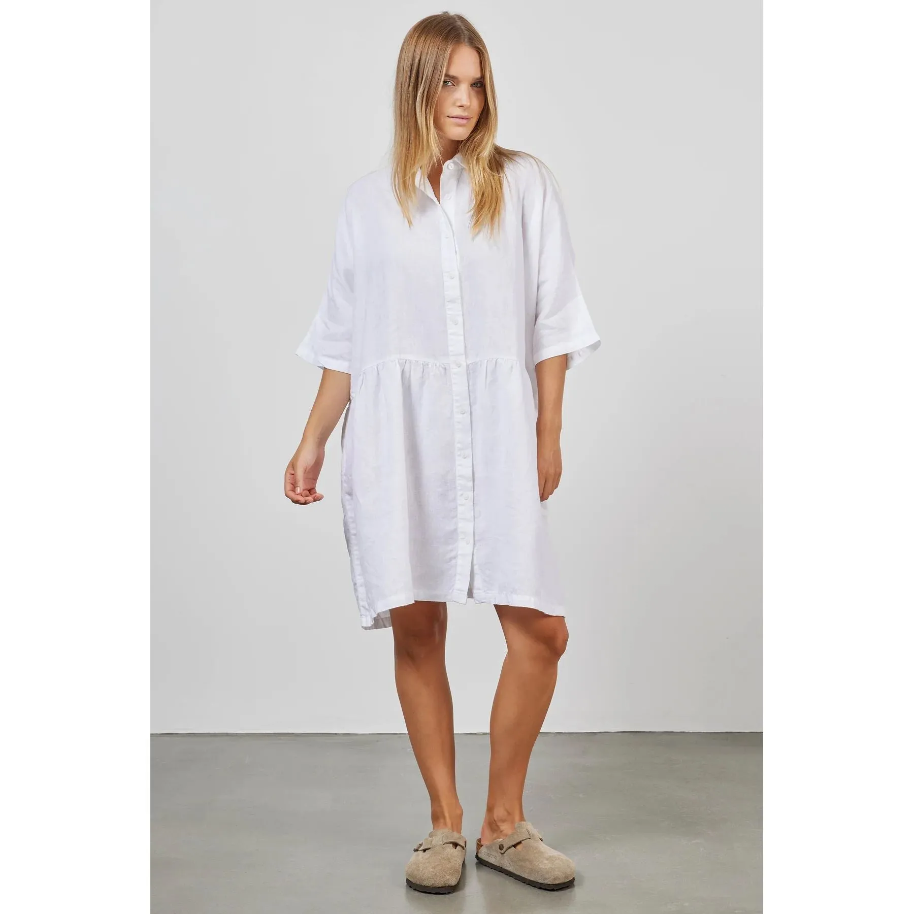 Academy Brand Women's Dolly Linen Dress - White