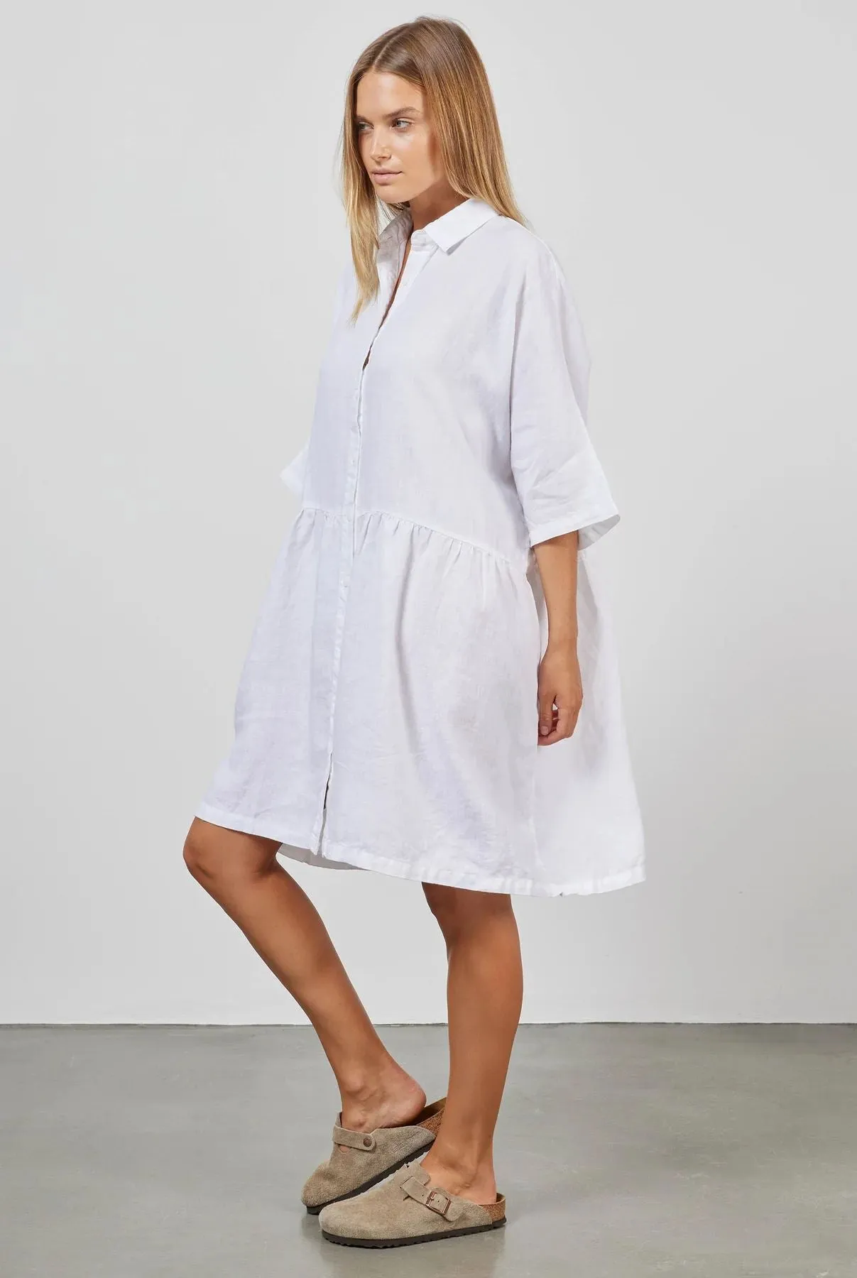 Academy Brand Women's Dolly Linen Dress - White