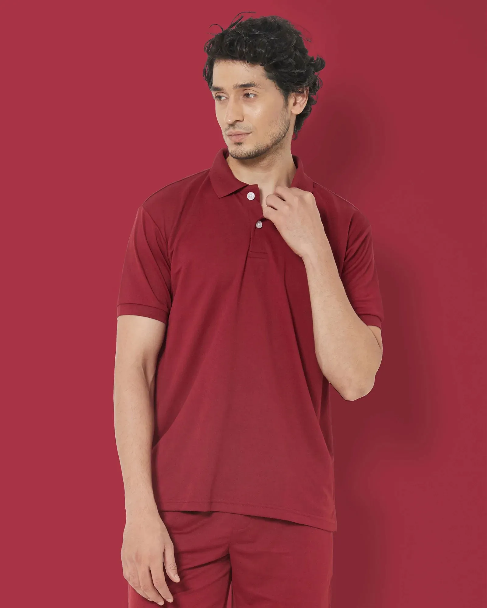 Active Polo : Maroon Berry