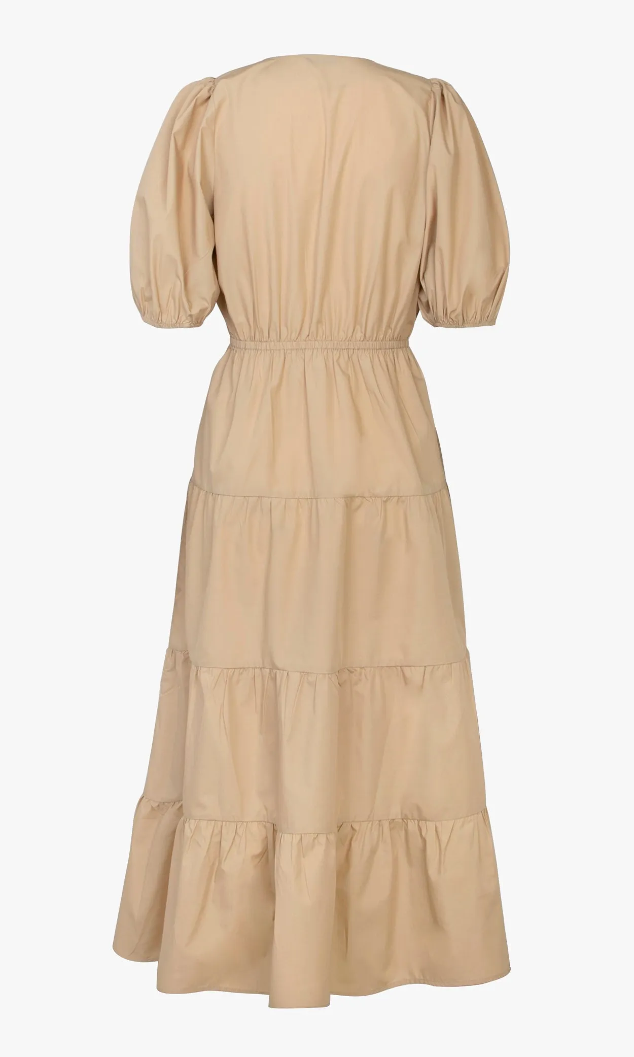 Adelle Tie Front Poplin Tiered Dress - FINAL SALE