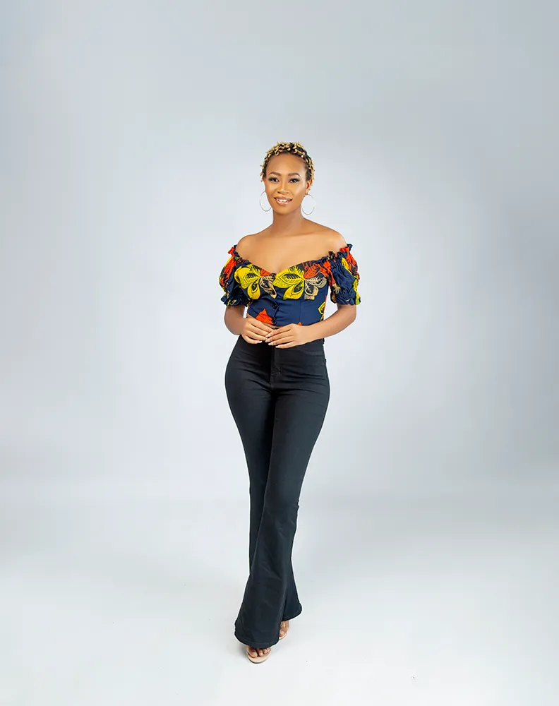 African Print Maeva Off shoulder Top