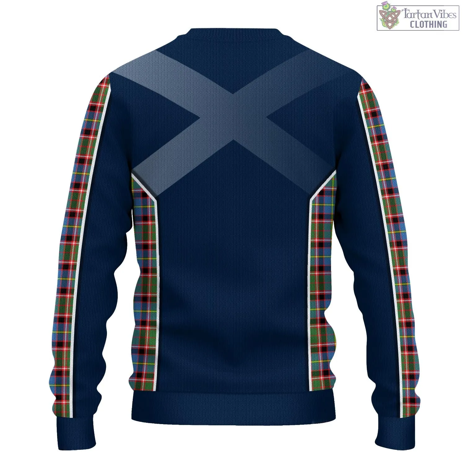 Aikenhead Tartan Knitted Sweatshirt with Family Crest and Scottish Thistle Vibes Sport Style