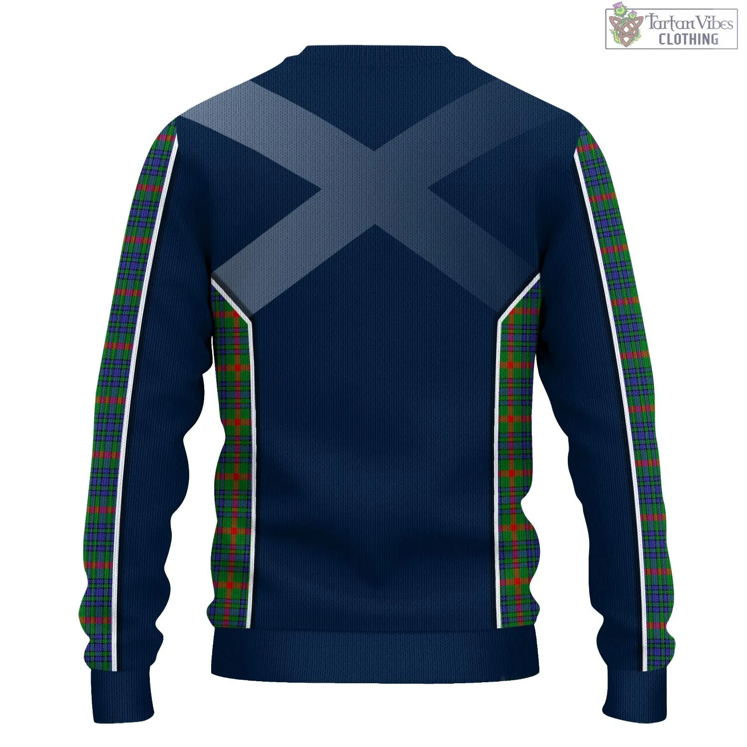 Aiton Tartan Knitted Sweatshirt with Family Crest and Scottish Thistle Vibes Sport Style