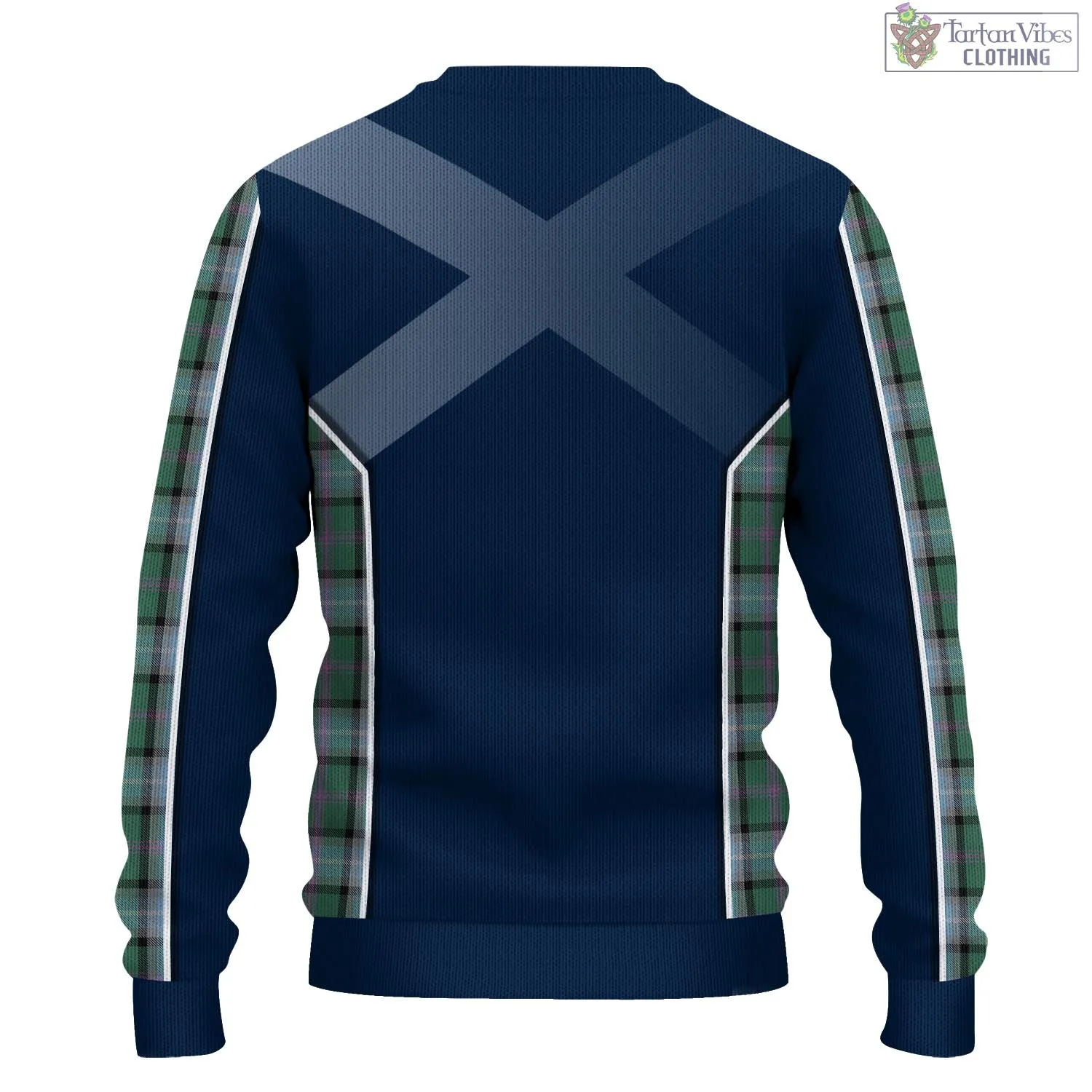 Alexander of Menstry Hunting Tartan Knitted Sweatshirt with Family Crest and Scottish Thistle Vibes Sport Style