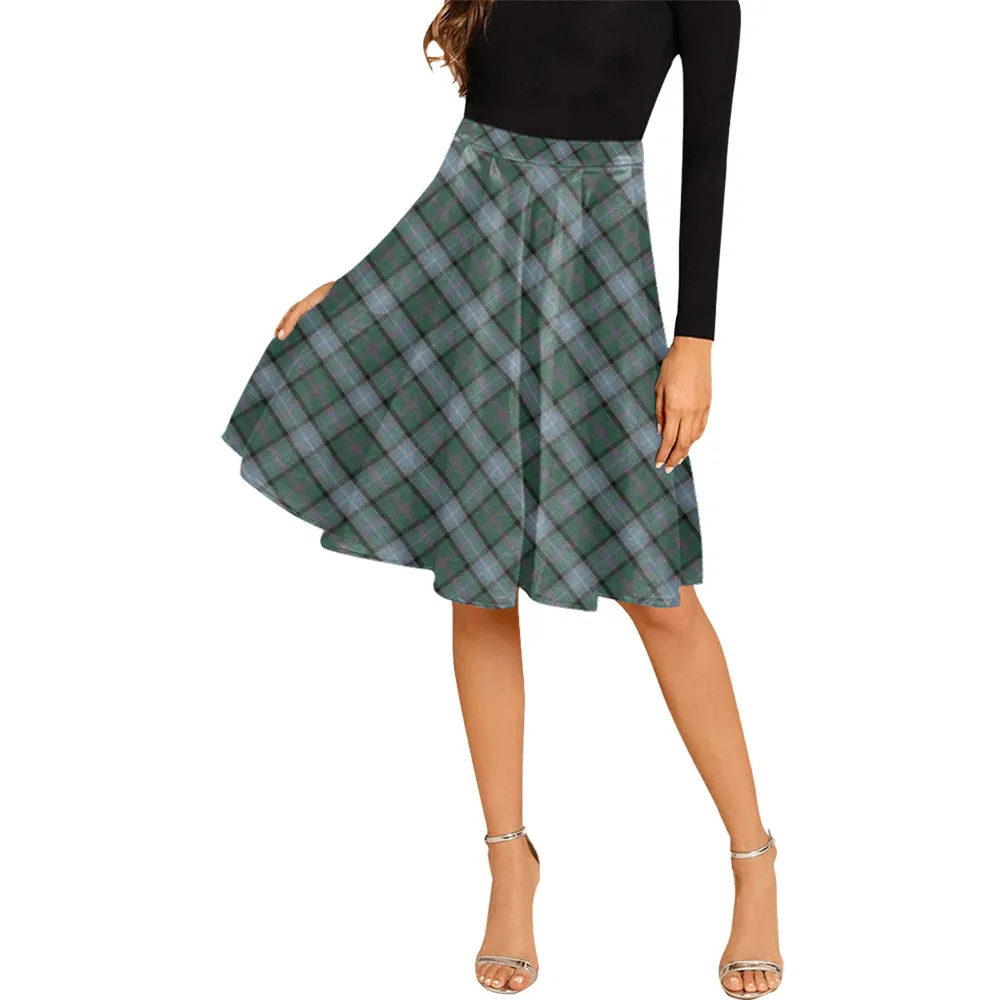 Alexander of Menstry Hunting Tartan Melete Pleated Midi Skirt