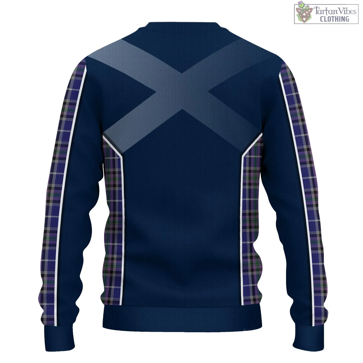 Alexander of Menstry Tartan Knitted Sweatshirt with Family Crest and Scottish Thistle Vibes Sport Style