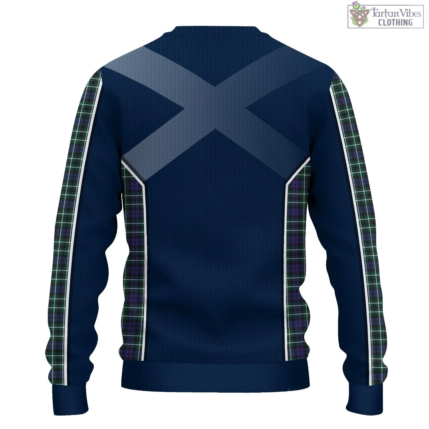 Allardice Tartan Knitted Sweatshirt with Family Crest and Scottish Thistle Vibes Sport Style