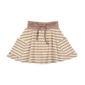 Analogie By Lil Legs Terry Drawstring Skirt Tan Stripe