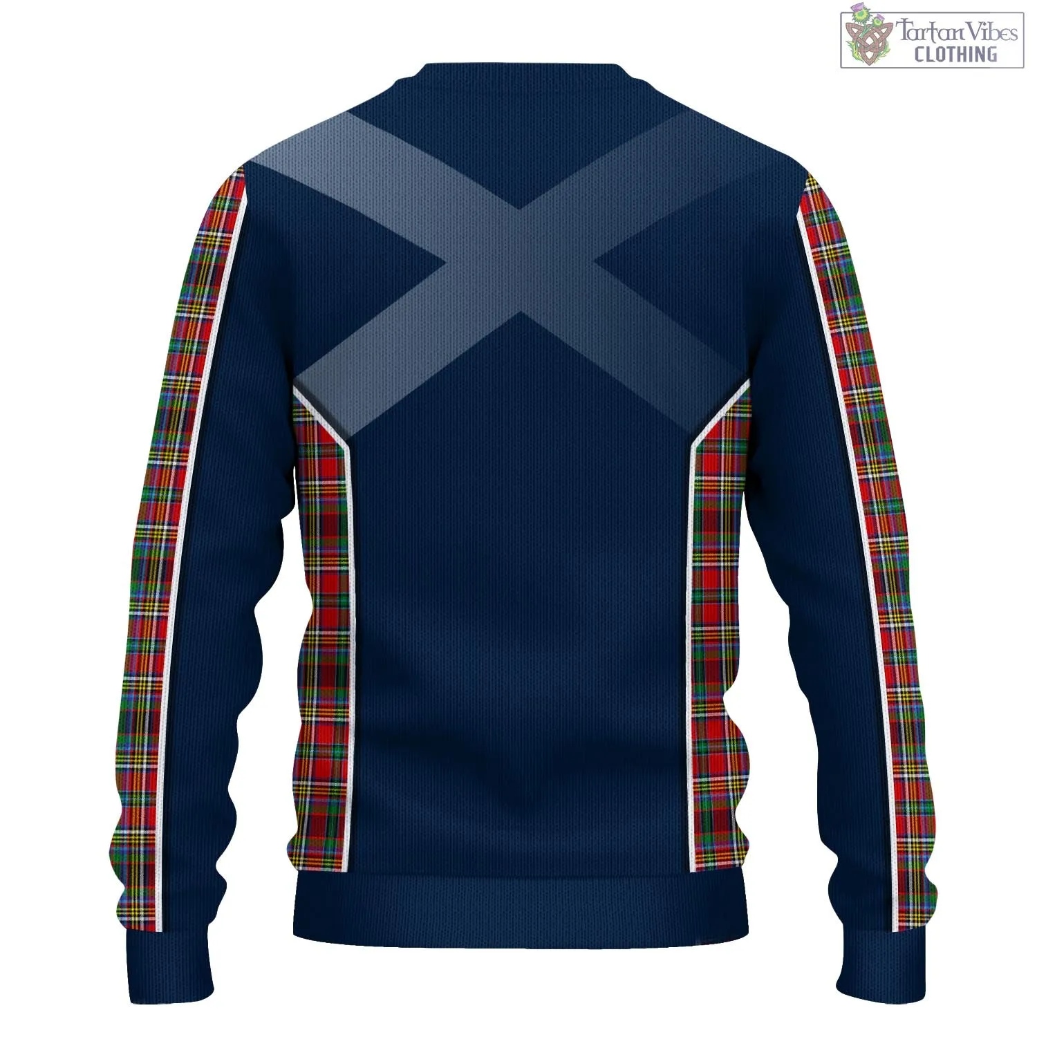 Anderson of Arbrake Tartan Knitted Sweatshirt with Family Crest and Scottish Thistle Vibes Sport Style