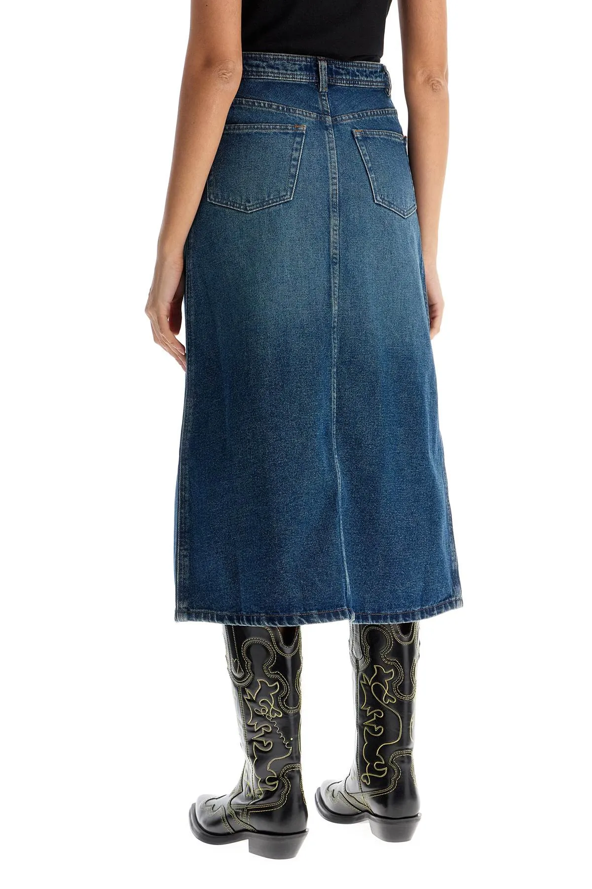 A.P.C. "georgia denim midi skirt in