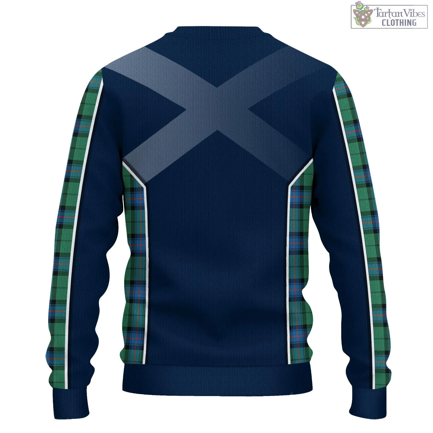 Armstrong Ancient Tartan Knitted Sweatshirt with Family Crest and Scottish Thistle Vibes Sport Style