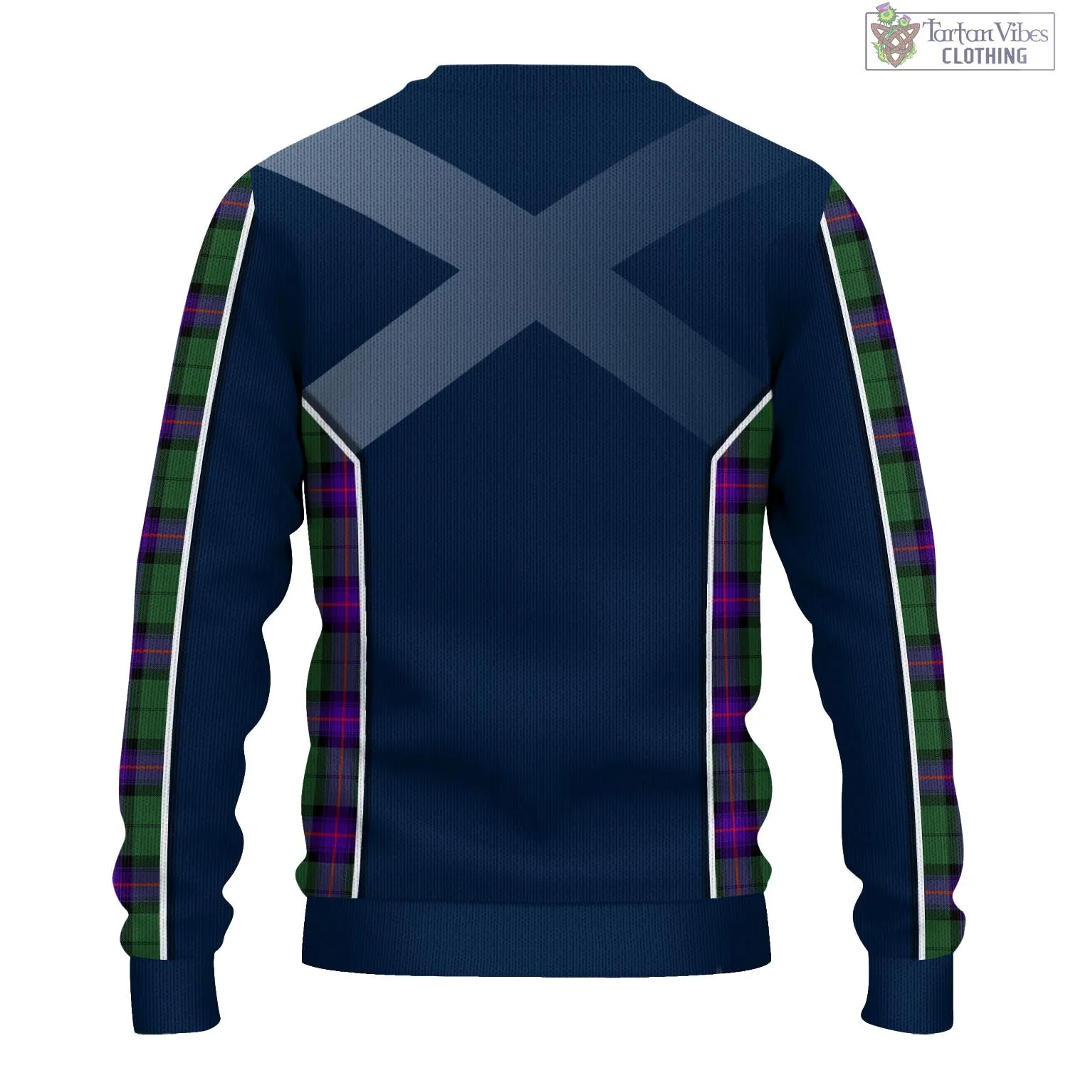 Armstrong Modern Tartan Knitted Sweatshirt with Family Crest and Scottish Thistle Vibes Sport Style