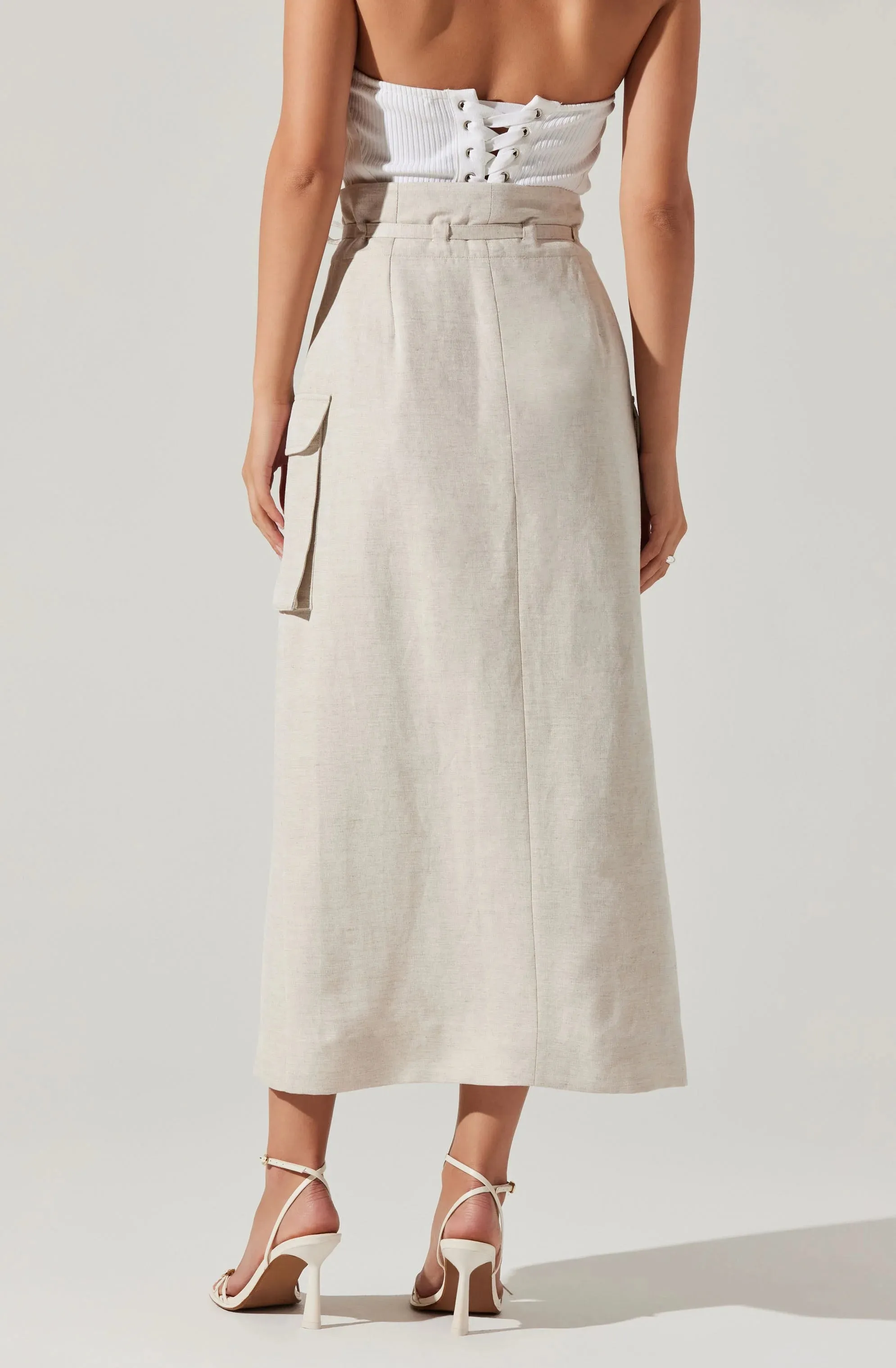 ASTR THE LABEL - NARA WRAP FRONT MIDI SKIRT