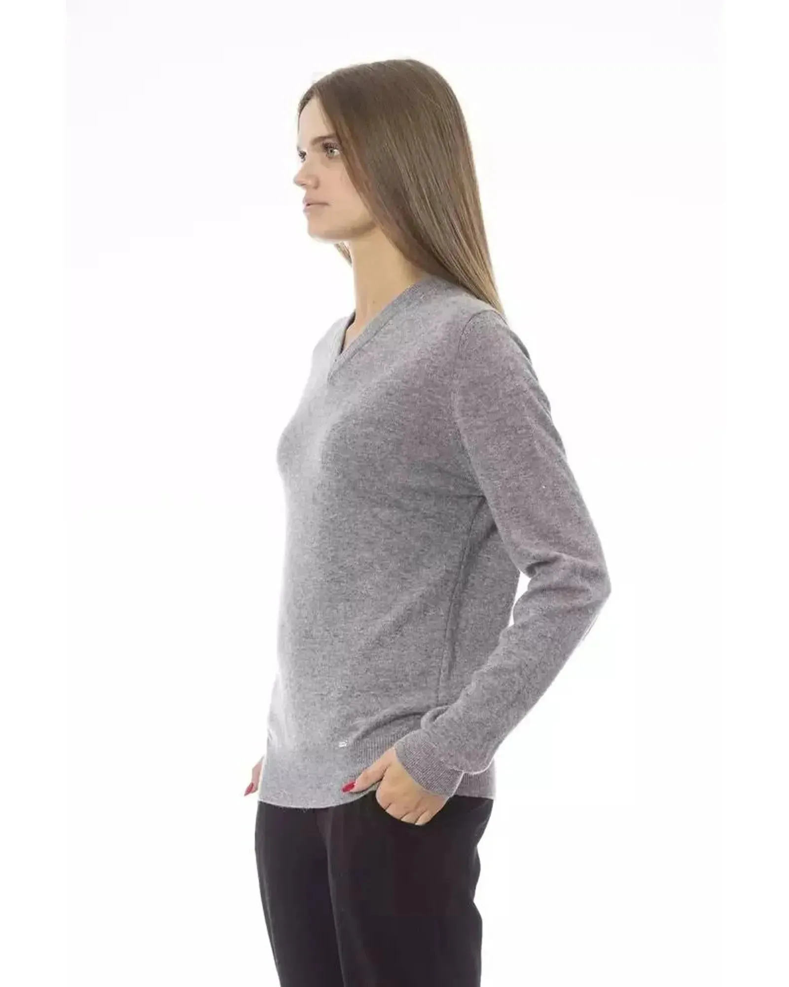 Baldinini Trend Women's Gray Viscose Sweater - M