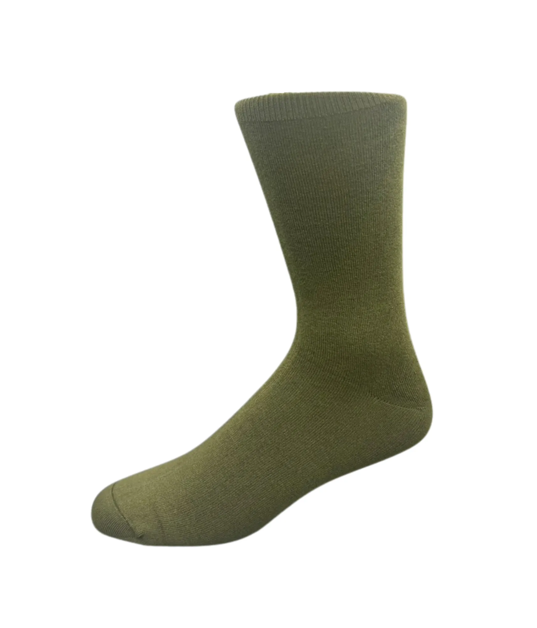 Bamboo Loose Top Socks - Moss Green