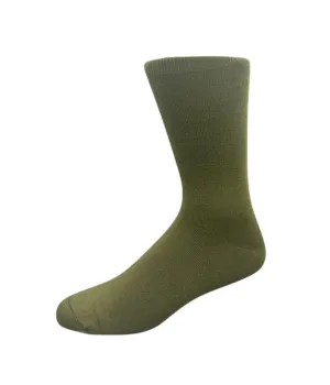 Bamboo Loose Top Socks - Moss Green