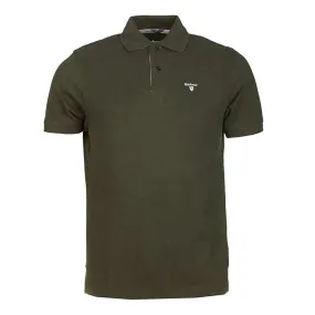 Barbour Tartan Cotton Pique Polo Shirt Forest Green