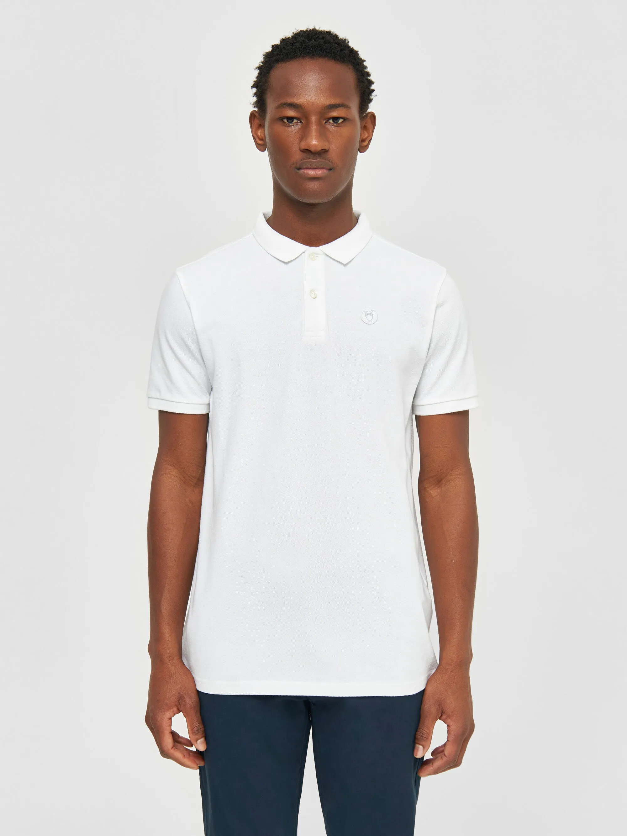 Basic badge polo - Bright White