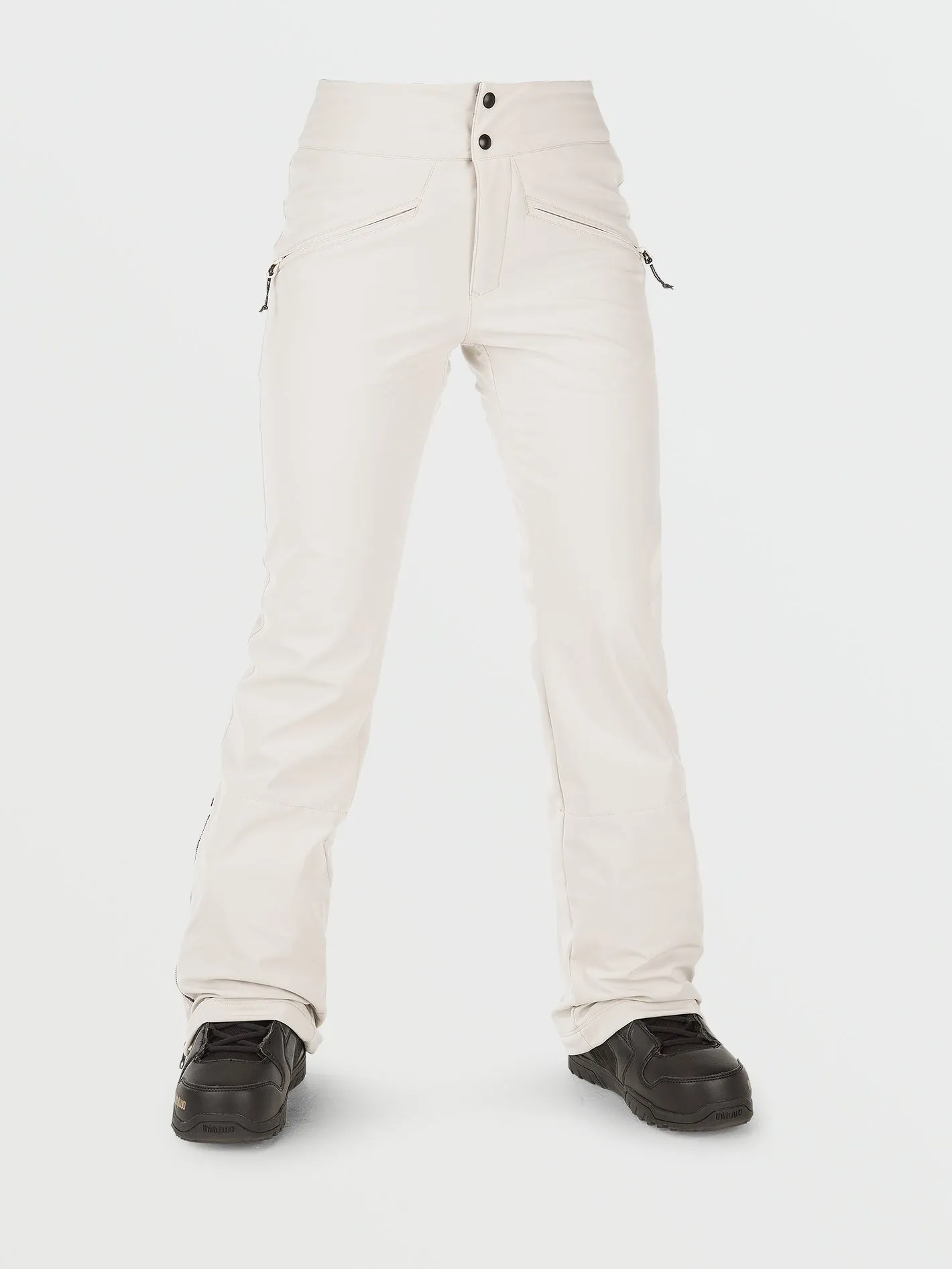 Battle Stretch High Rise Trousers - Off White