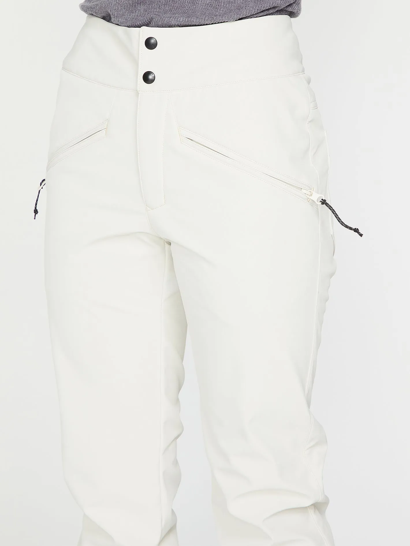 Battle Stretch High Rise Trousers - Off White