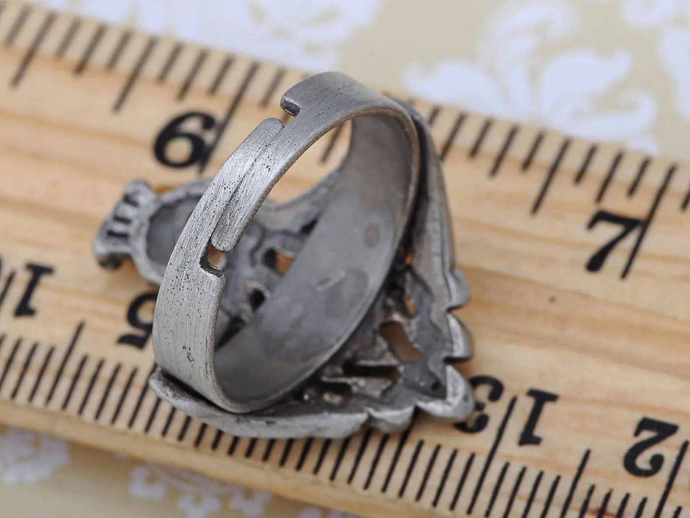 Beautiful Colorful Red Green Peacock Brass Sized Ring