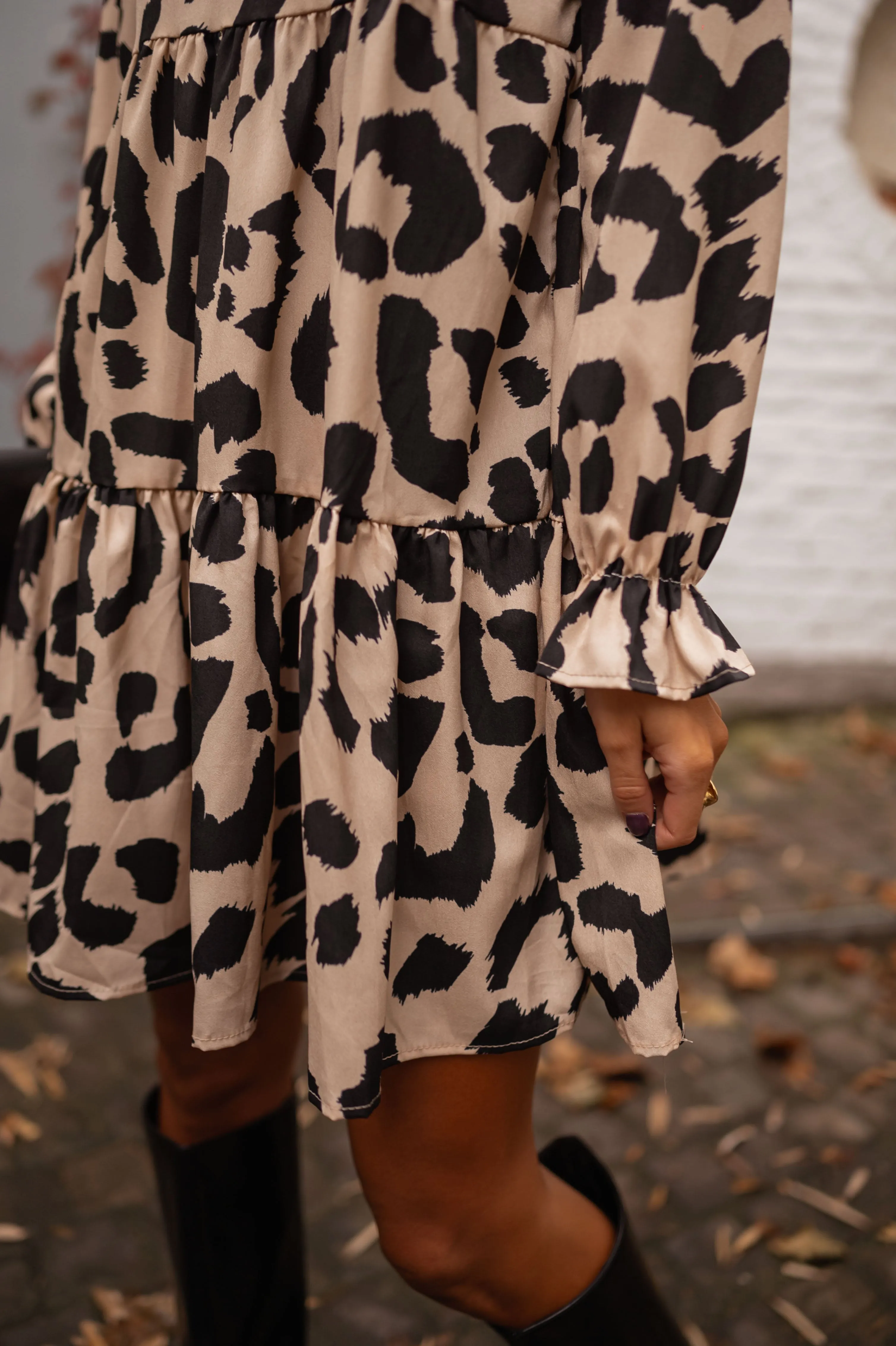 Beige Leopard Anatole Dress