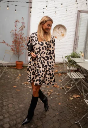 Beige Leopard Anatole Dress