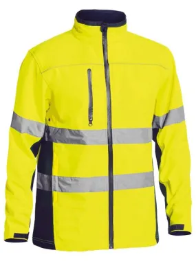 Bisley Mens Core Hi-Vis Softshell Taped Jacket