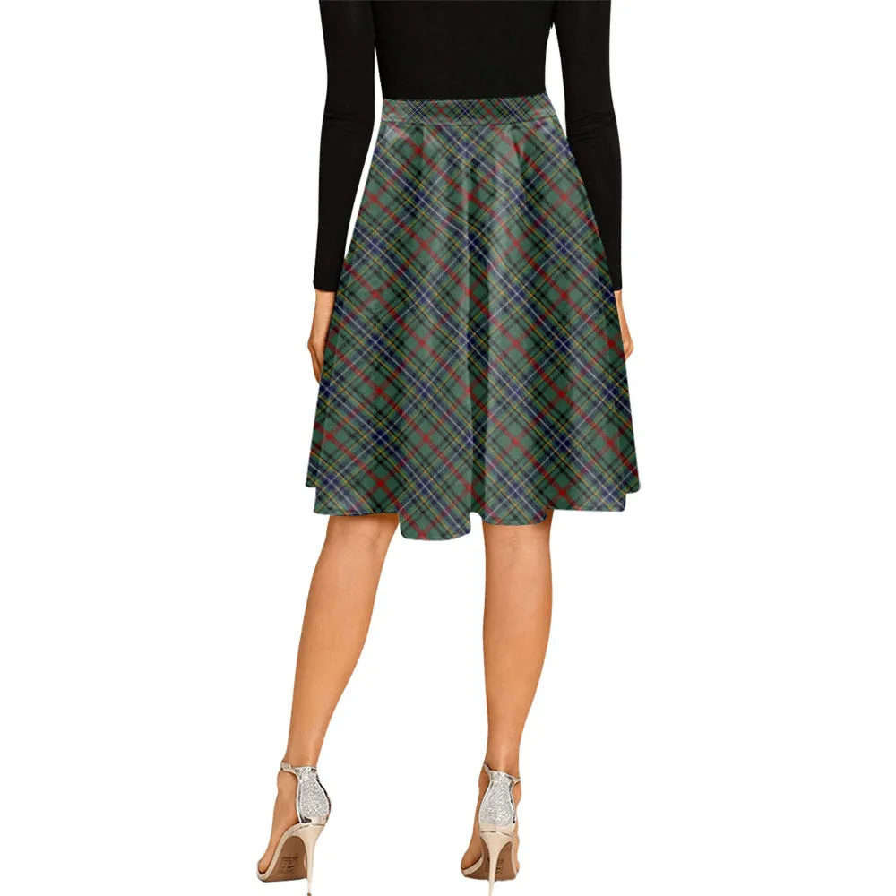 Bisset Tartan Melete Pleated Midi Skirt