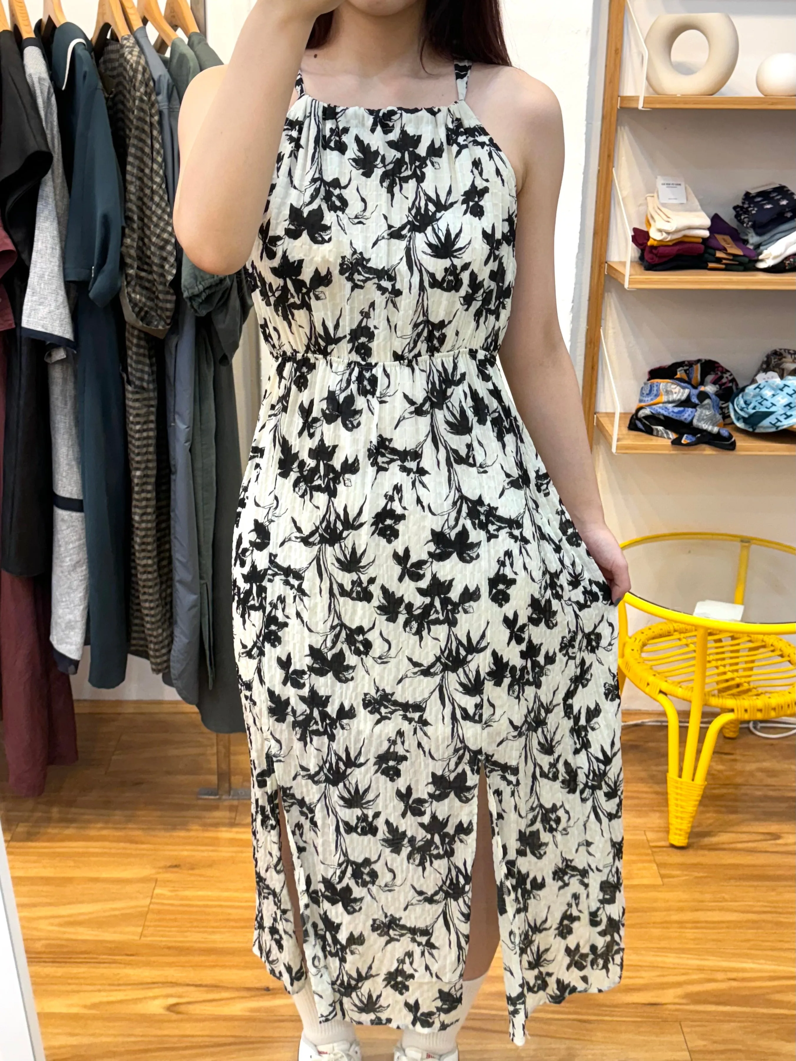 Black and White Floral Dress