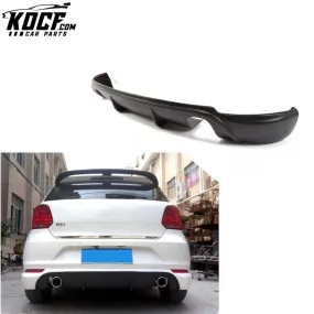 Black Painted Fiberglass Rear Bumper Lip Diffuser for Vw Polo Bumper 2010-2013