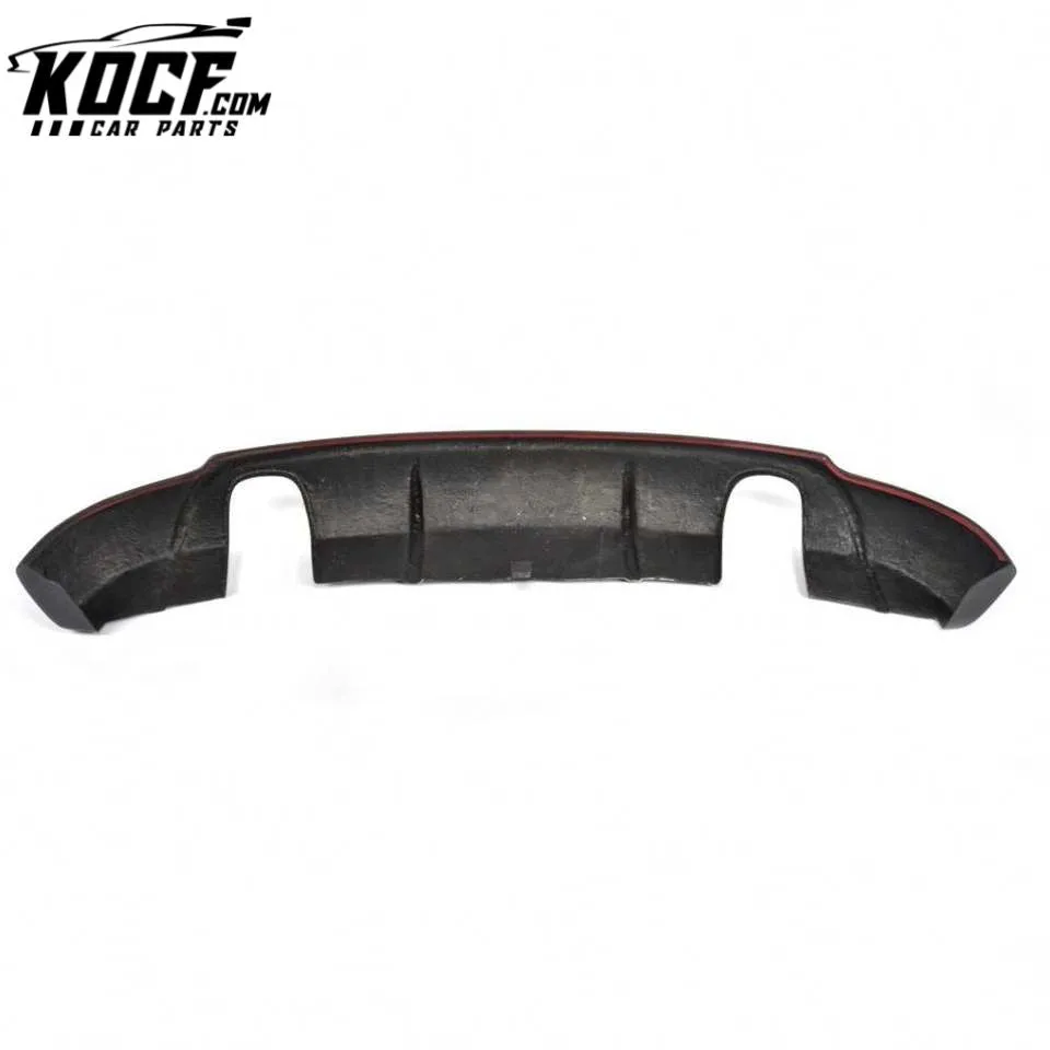 Black Painted Fiberglass Rear Bumper Lip Diffuser for Vw Polo Bumper 2010-2013