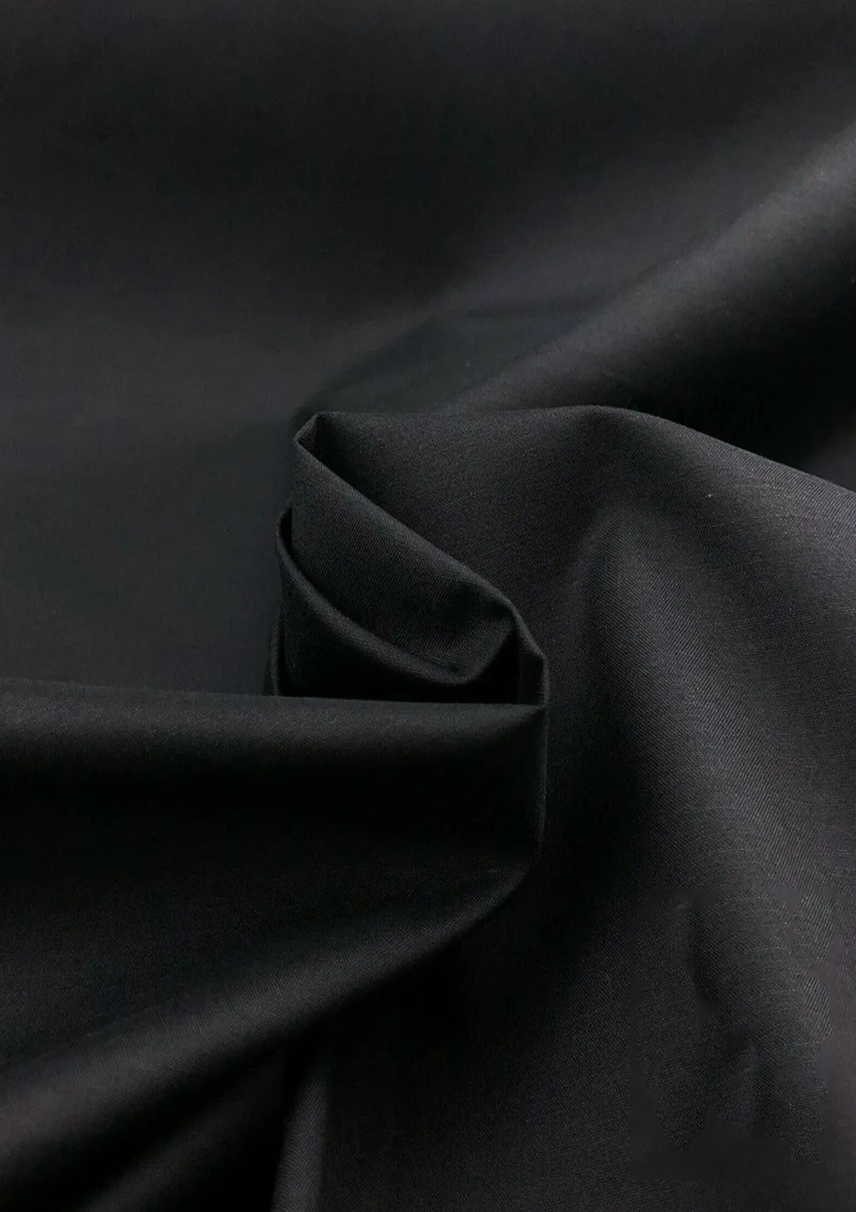 Black PolyCotton Fabric 65/35 Blended Dyed Premium Fabric 45" (112cm) Wide for Craft, Dressmaking, Face Masks & NHS Uniforms