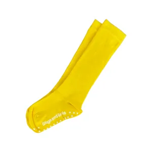 Block Colour Knee Socks - Rainbow - Bright Yellow