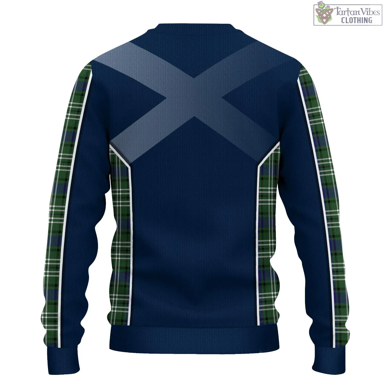 Blyth Tartan Knitted Sweatshirt with Family Crest and Scottish Thistle Vibes Sport Style