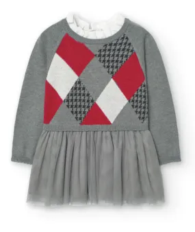 Boboli - Argyle Sweater Dress