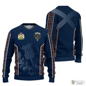 Borthwick Tartan Knitted Sweatshirt with Family Crest and Scottish Thistle Vibes Sport Style