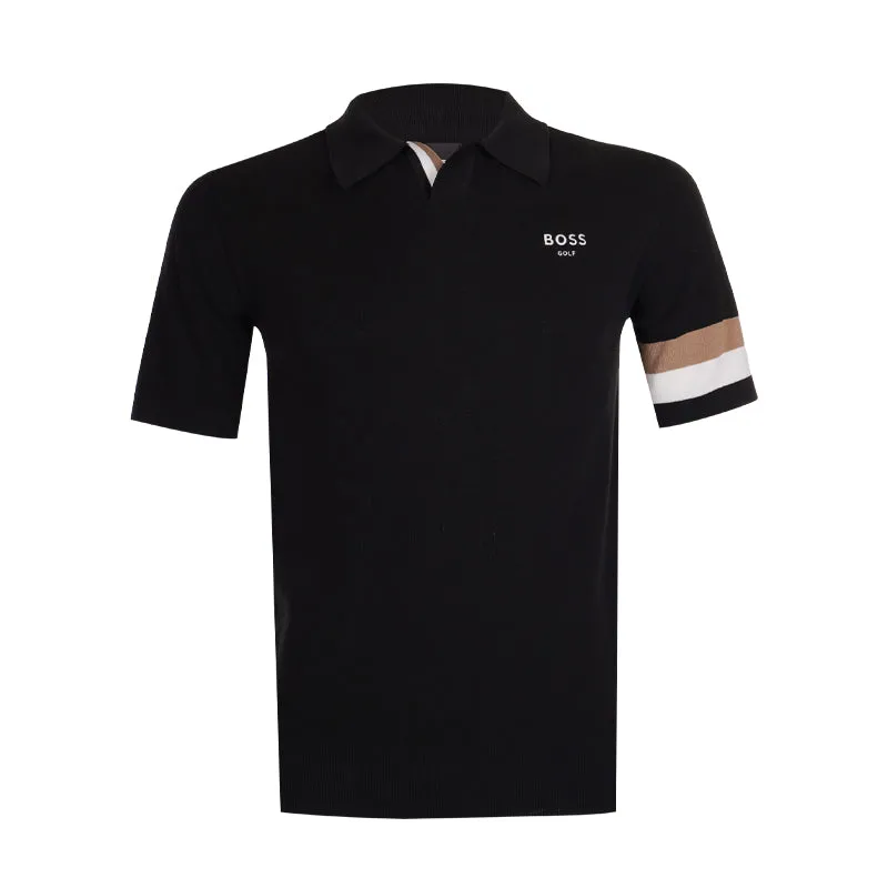 BOSS GOLF Men's Short Sleeve Sweater (Black)