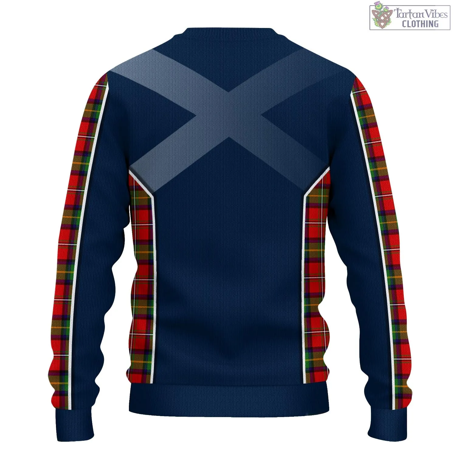 Boyd Tartan Knitted Sweatshirt with Family Crest and Scottish Thistle Vibes Sport Style