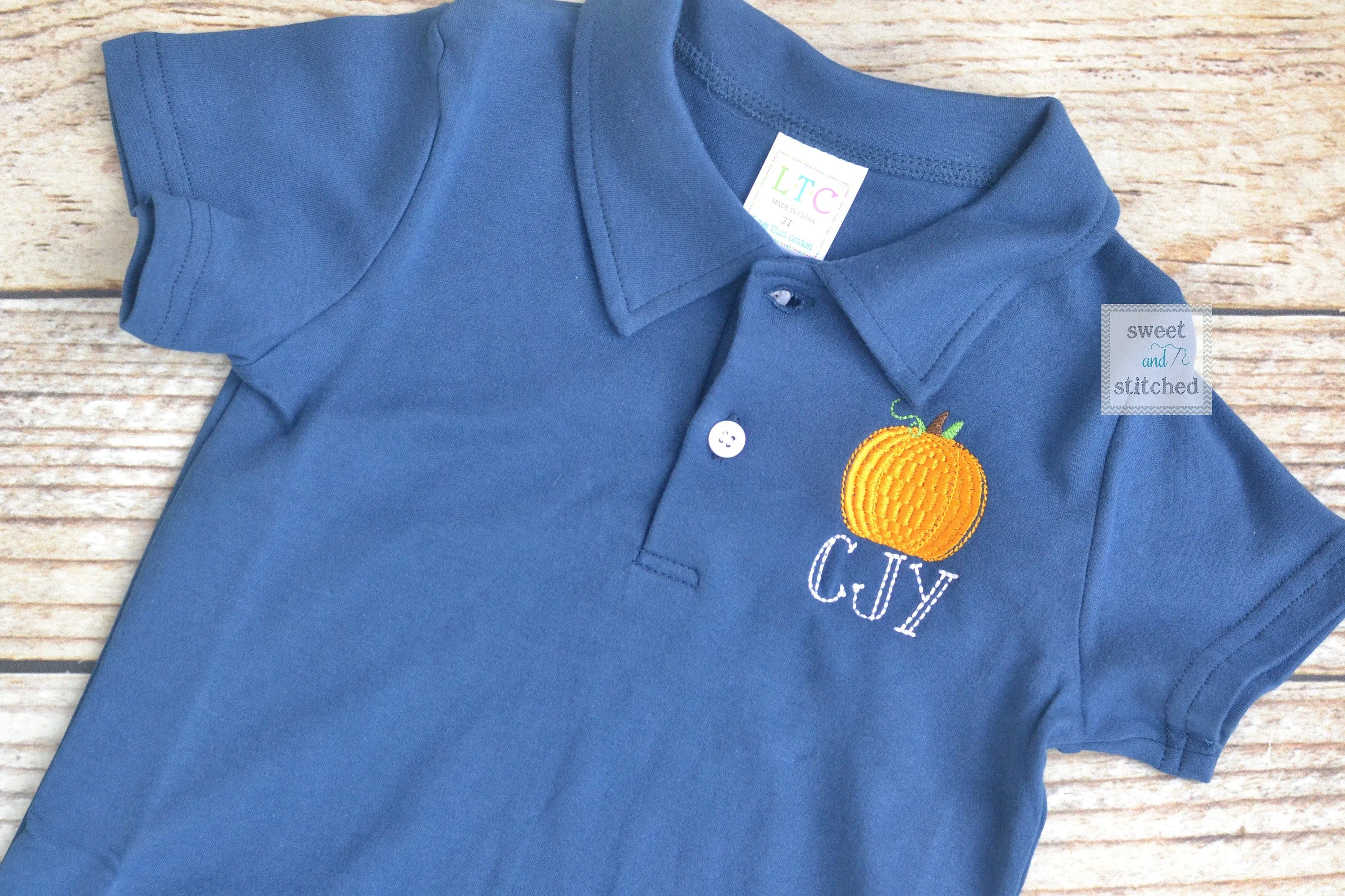 Boys Monogrammed pumpkin shirt, monogrammed fall dress shirt, thanksgiving shirt, fall outfit for boys, pumpkin tee