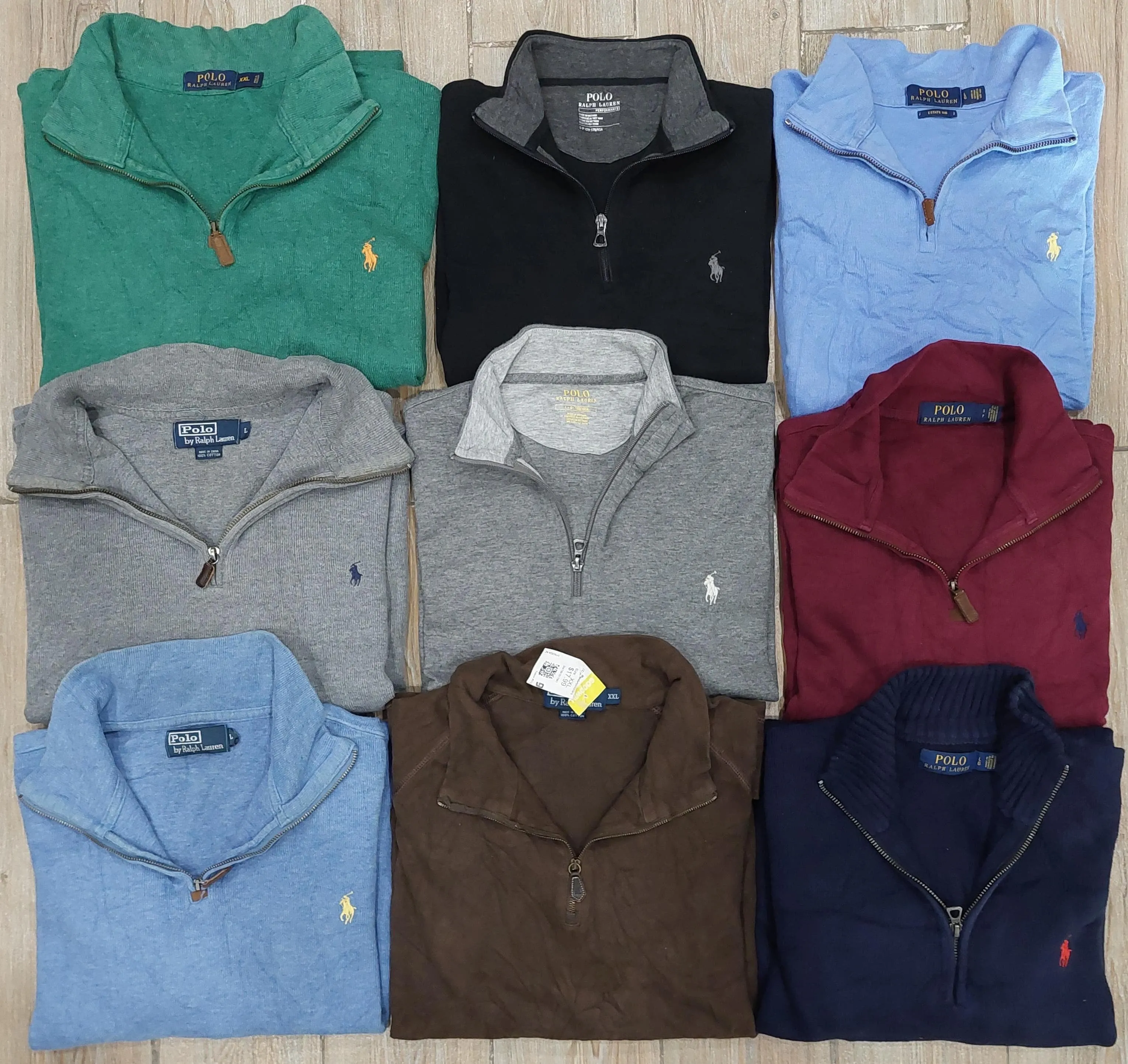 Branded Polo Ralph Lauren Quarter-Zip Sweaters - 5 Pieces