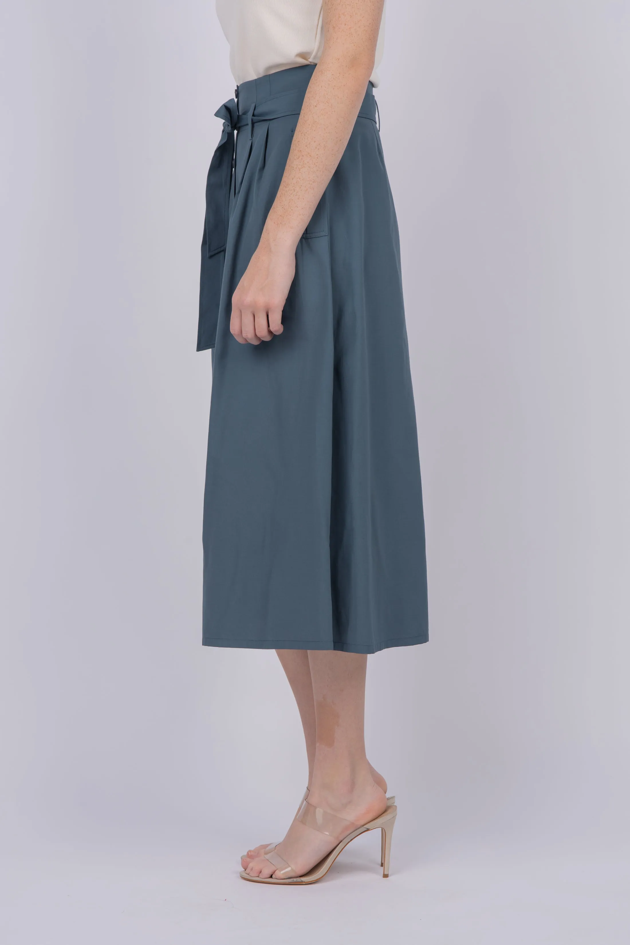 Brochu Walker Teagan Belted Skirt in Ocean