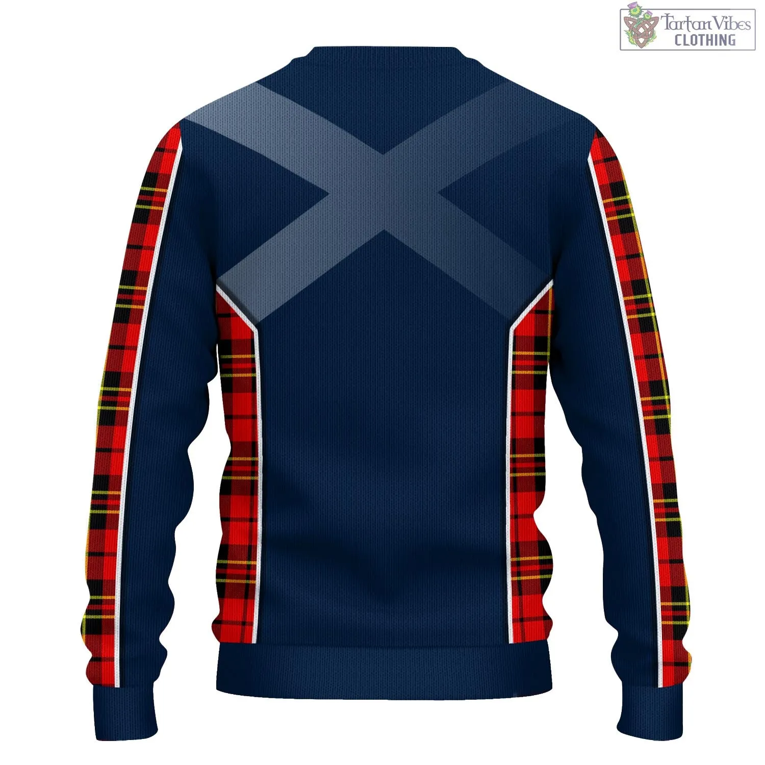 Brodie Modern Tartan Knitted Sweatshirt with Family Crest and Scottish Thistle Vibes Sport Style