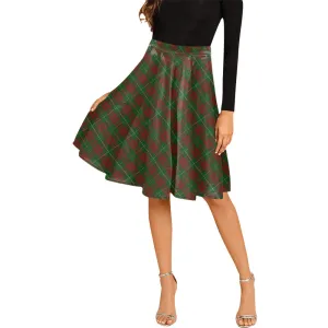 Bruce Hunting Tartan Melete Pleated Midi Skirt