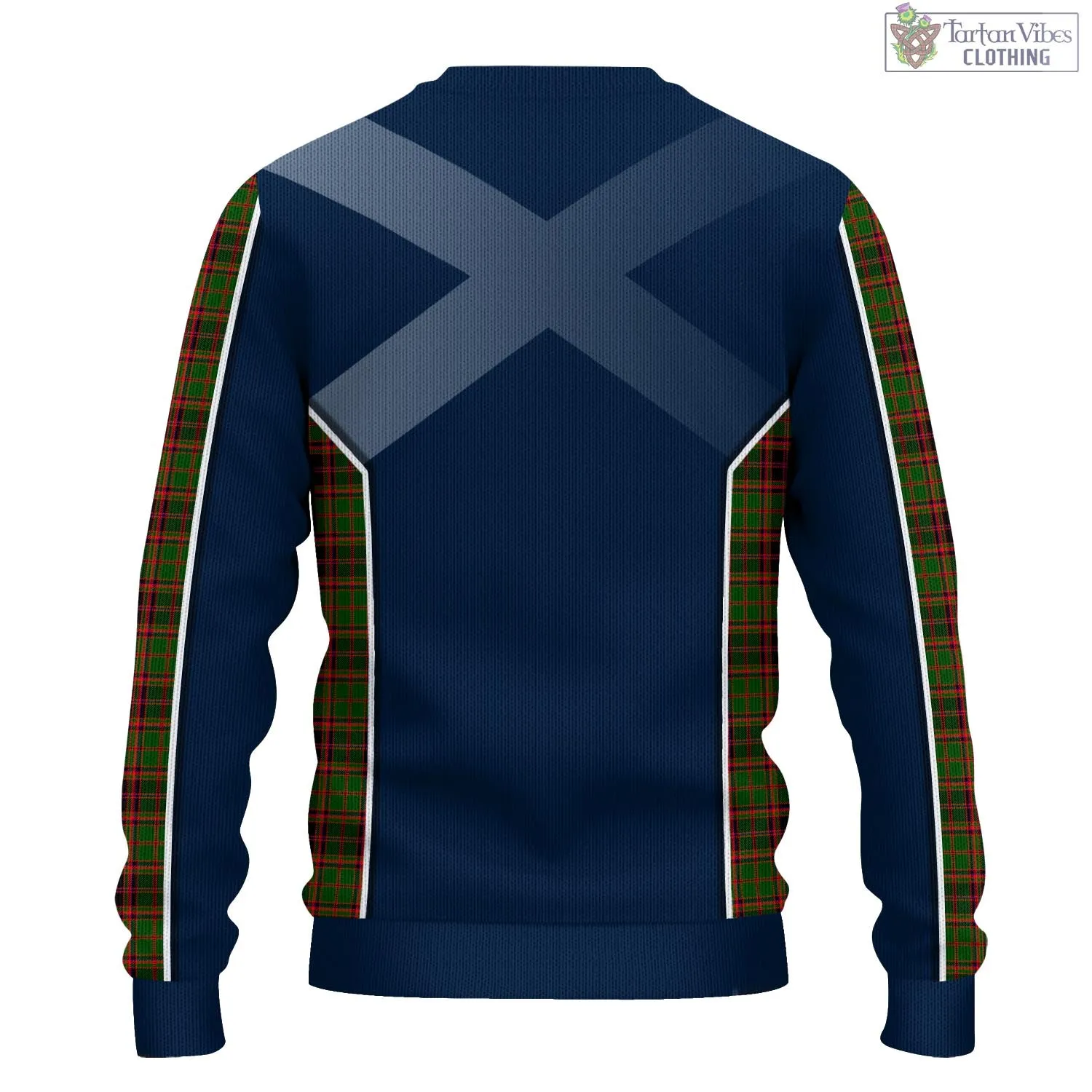 Buchan Tartan Knitted Sweatshirt with Family Crest and Scottish Thistle Vibes Sport Style