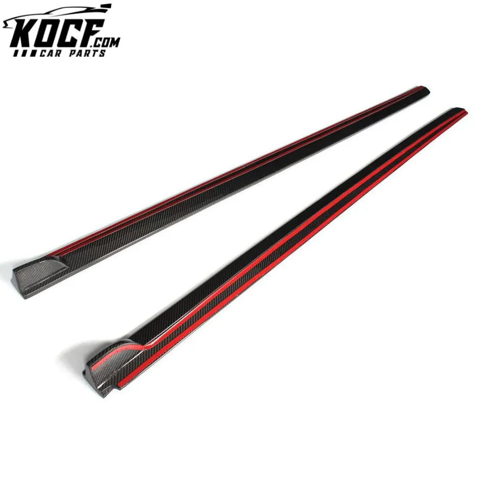 Carbon Fiber Side Skirts Body Kit for VW Polo 2015