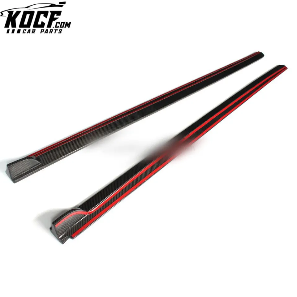 Carbon Fiber Side Skirts Body Kit for VW Polo 2015